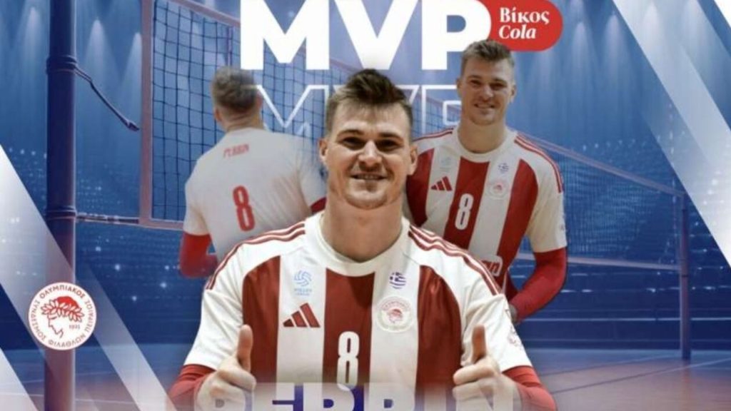 Volley League Ανδρών: MVP της αγωνιστικής ο Πέριν